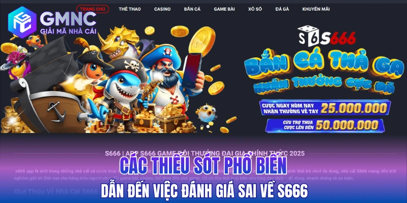 Các thiếu sót phổ biến dẫn đến việc đánh giá sai về S666